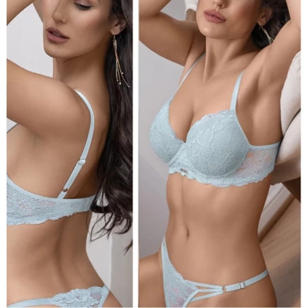 ART.BE153795 CONJUNTO DE PUNTILLA CORPIÑO PUSH UP SOFT COLALES HILO DENTAL