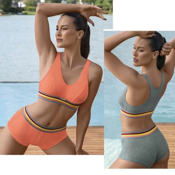 ART.BE158960 CONJUNTO DEPORTIVO DE ALGODON Y LYCRA CON ELASTICO TOP Y BOXER
