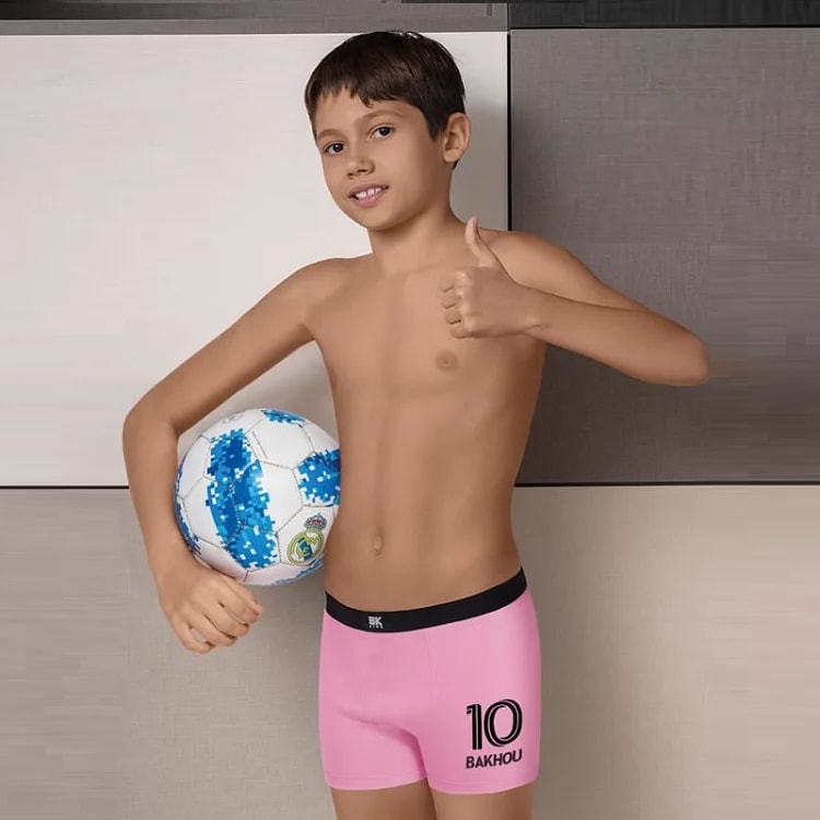 ART.BK604041 BOXER NIÑO ALGODON LISO CON ESTAMPA