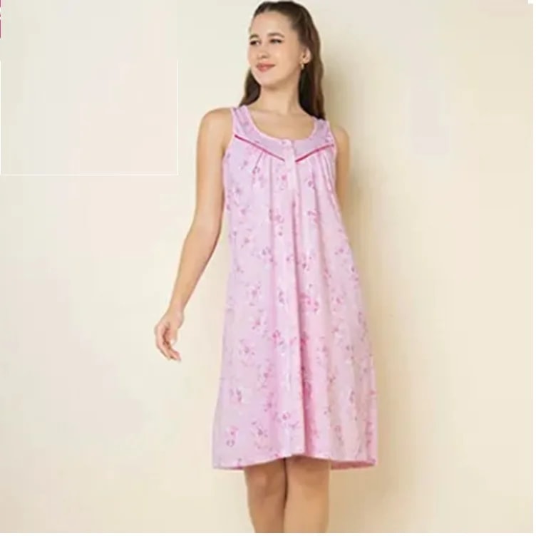 ART.LX25882 CAMISON DE JERSEY ESTAMPADO FLORES