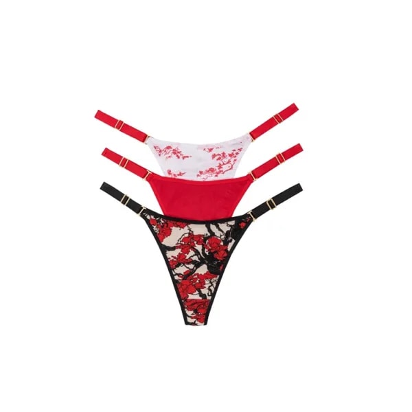 ART.FR5009 PACK X 3 TANGA REGULABLE CAVADA DE ALGODON LYCRA ESTAMPA JAPAN