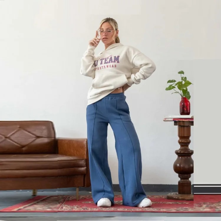 ART.SH3263 PANTALON PALAZZO DE FRISA CON ALFORZAS