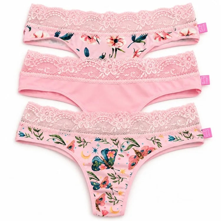 ART.VI7518P PACK X3 CULOTTE LESS NAVIDAD MICROFIBRA ESTAMPADA