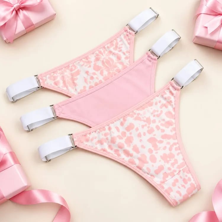 ART.VI74481P PACK X3 LESS REGULABLE ELASTICO ANCHO ROSA NAVIDAD